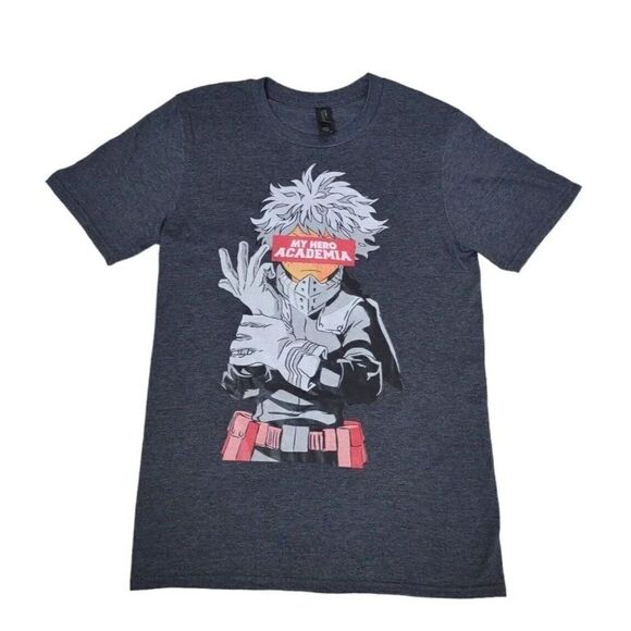 My Hero Academia Anime Deku Midoriya Gray Shirt Size Small - Picture 11 of 11